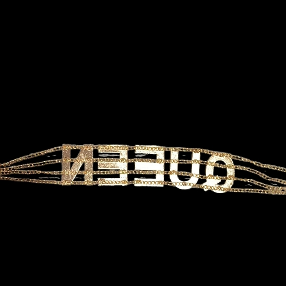 'QUEEN' Rhinestone Choker - Picture 3 of 5